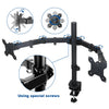 13"- 27" Double Dual Display Computer Screen Monitor Arm Mount Desk Stand LED CC