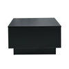 Coffee Table with Storage Drawer LED Light Wooden Living Room Tea Table Modern