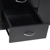 Drawer Cabinet Storage Standing Cupboard Unit Chest Organizer Doors Black