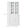 White Display Cabinet Storage Organizer Sideboard Living Room Bookcase Cupboard