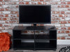 4 Section Wide Wooden TV Stand Furniture Unit Living Room Storage Media Cables