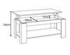 Lift Up White Modern Coffee Table with Internal Storage and Lower Shelf