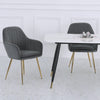 2pcs Velvet Padded Dining Chair Armchair With Metal Legs Home Office Restaurant