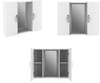 Wall Mounted Cabinet Bathroom White Double Door Mirror Vanity Storage Cupboard