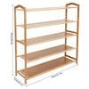 5‑Layer Home Shoe Rack 20 Pairs Storage Organiser Shelf Bamboo w/ Foot Pads