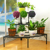 Rustproof Metal Plant Stand Garden Decor Flower Shelf Mutli Tier Stand 4-9 Pots