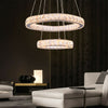 Modern LED Crystal Light Ring Chandelier Pendant Lamp Ceiling Lights Lighting ME