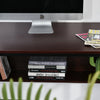 Laptop Desk Study Table Workstation Metal Storage Shelf Home Office Brown