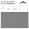 Metal BBQ Gazebo Waterproof Barbecue Grill Canopy Grey Garden Marquee Pergola