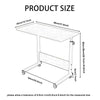 Movable Computer Desk with 4 Wheels Adjustable PC Laptop Table Home Office Study