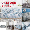 2 Seater Floral Elastic Soft Sofa Couch Covers Stretch Slipcover Protector