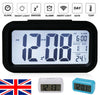 LED Digital Display Bedside Clear Clock with Temperature Dimmer Calendar Date UK