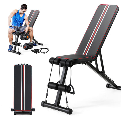 Adjustable Multifunctional Weight Bench Exercise Workout Training Benches Black