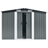 12x10ft Garden Shed Metal Apex Roof Outdoor Storage House with Free Foundation