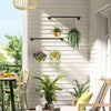 Wall-Mounted Clothes Rack Pipe Clothes Hanging Bar Each Holds up to 50 kg