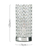 Modern Touch Table Lamp 23cm Genuine Crystal Dimmer Chrome Lounge Light Home