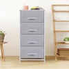 Fabric Cabinet Storage Unit Chest of Drawers Metal Frame Organiser Bedside Table