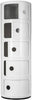WHITE MODERN STORAGE CABINET ROUND KITCHEN BATHROOM HALLWAY CORNER DRAWER UNIT