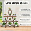 Wood Flowerbed Ladder Shelf Stand Plant Flower Pot Display Rack Living Room Home