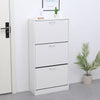 AVC Designs 3 Drawer Shoe Storage Cupboard Footwear Cabinet Rack White +Warranty