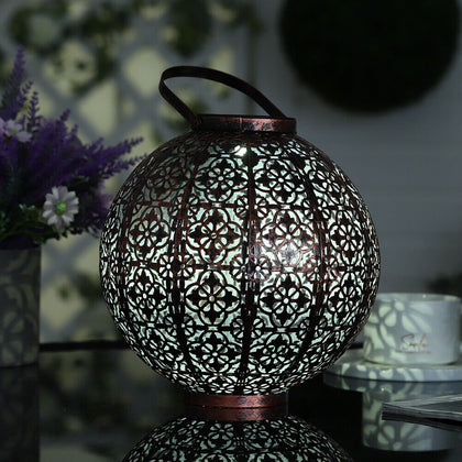 Solar Powered LED Morrocan Lantern Hanging Garden Lamp Light Decor Yard Home UK