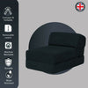 Jumbo Cord Z Bed Single Size Fold Out Chairbed Sofa Seat Foam Guest Futon Chair