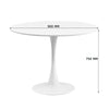 Small Round Dining Table and 2/4 Chairs Faux Leather Chrome Legs Kitchen Home