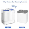 Twin Tub Washing Machine Compact Mini Laundry Washer 5KG Washer+3KG Dryer