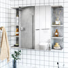 Bathroom Mirror Cabinet with 6 Shelves Wall Mounted Storage Cupboard 80x20x64cm