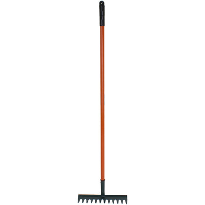12 Tooth Rake Leaf Rake Carbon Steel Leaves Debris Gardening Maintenance Metal