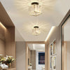 NEW Design Genuine Crystal Hallway Flush Ceiling Light Chandelier Free E14 Bulb