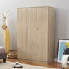 Modern Matt Oak 3 door triple wardrobe with shelves rail.Slow-clos