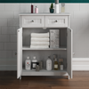 Priano Bathroom White 2 Drawer 2 Door Storage Vanity Cupboard Furniture Unit
