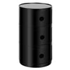 Cylinder Cabinet Round Cupboard Drawer Abs Storage Unit Bathroom 3 Tiers Black