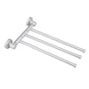 Swivel 3Swing Arm Towel Holder Bar Rails Rack Wall Mounted Stainless Steel-UK