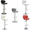 Breakfast Bar Stool PU Leather Swivel Kitchen Chrome Metal Base + Gas Lift