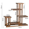 5Tier Solid Wood Plant Stand Flower Pot Shelf Balcony Holder Rack Anti-Corrosion