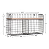 Retro Wood Industrial Style Metal Wire Shelf Wall Rack Desktop Apart Organiser