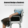 Height Adjustable Padded Tub Bath Seat Disability Shower Chair Stool W/ Armrest