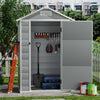 Large Outdoor Plastic Garden Tools Storage Shed Bike Shed Lockable 6x4.4ft/5x4ft
