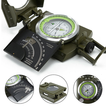 Pocket Professional Military Army Metal Sighting Compass Clinometer Camping UK