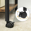 Printer Stand Open Storage Shelves Adjustable Height w/Wheels Home Office HOOBRO