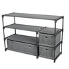 Fabric Cabinet Storage Unit Chest of Drawers Metal Frame Organiser Bedside Table