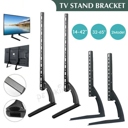 Universal Top TV Table Stand Leg Mount LED LCD Flat TV Screen 14-65