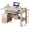 80CM/100CM PC Computer Desk Writing Study Shelve Table Office Home Workstation