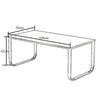 Black Rainbow Coffee Table Tempered Glass Top Side Table Modern Glossy Room NEW
