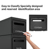 Mondeer Black Plastic Storage Boxes Storage File Cabinet on Wheels Removable