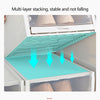 3 Pcs Plastic Clear Drawer Type Shoe Box Stackable Home Storage Organizer