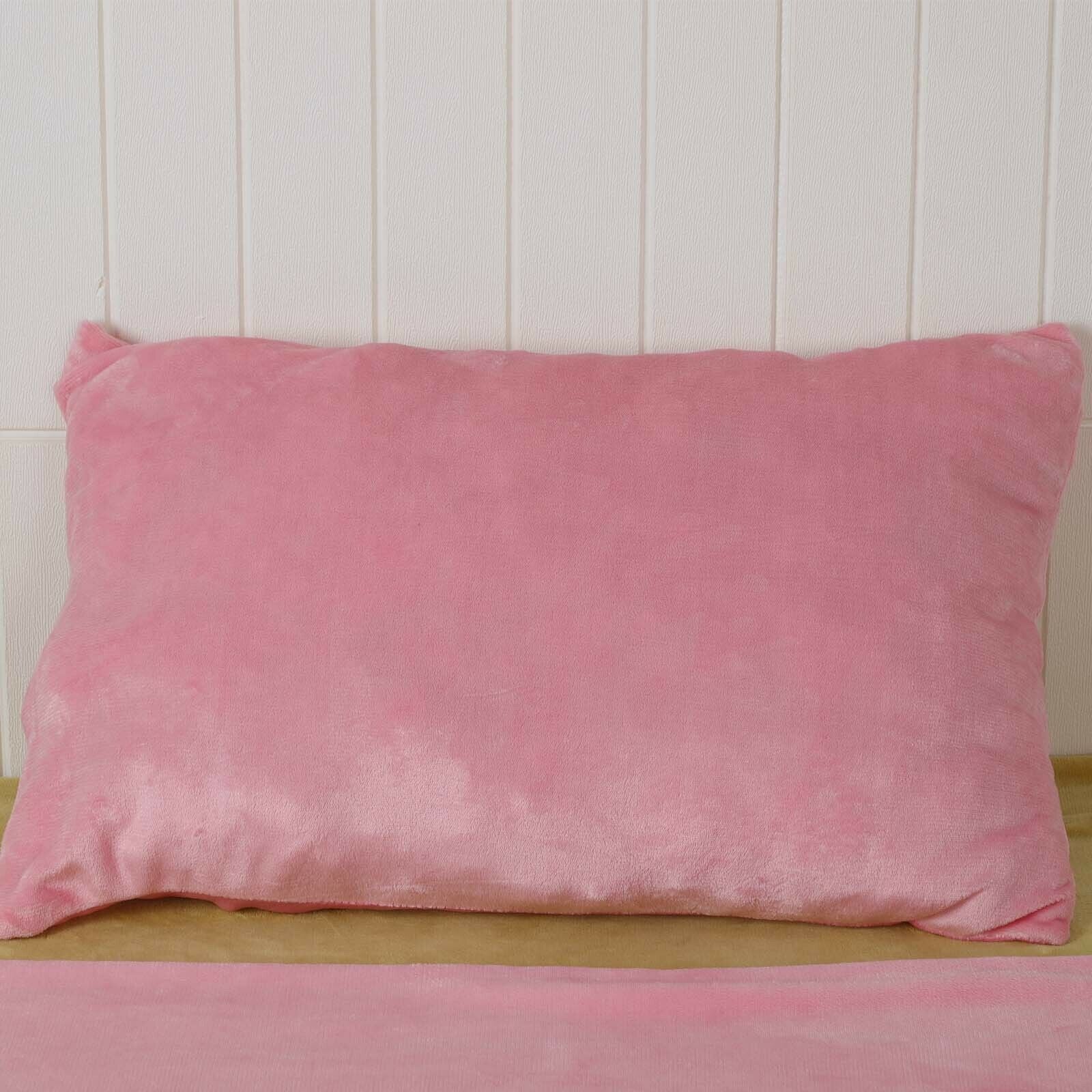 Single Teddy Fleece Duvet Cover with Pillow Case Thermal Warm Bedding Set