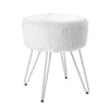 Round Sofa Footstool Ottoman Dressing Table Stool Bedroom Makeup Chair Velvet UK